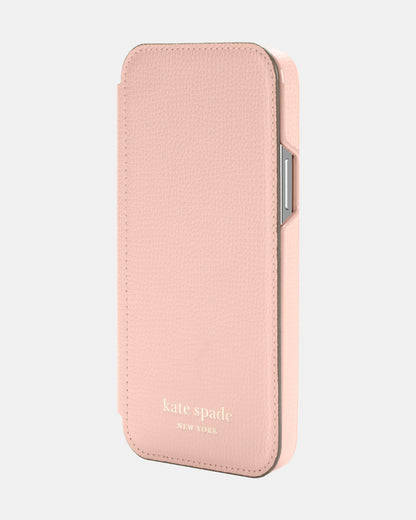 kate spade new york Folio Phone Case for Apple iPhone 12 & Apple iPhone 12 Pro Pale Vellum Crumbs