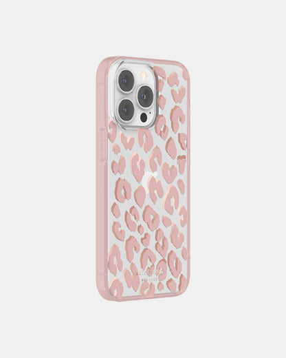 kate spade new york Protective Hardshell for Apple iPhone 13 Pro City Leopard Pink