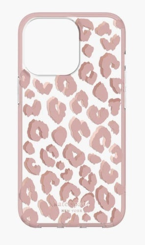 kate spade new york Protective Hardshell for Apple iPhone 13 Pro City Leopard Pink