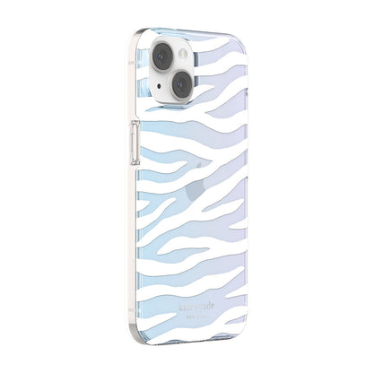 KSNY iPhone 14 Protective Hardshell White Zebra Iridescent