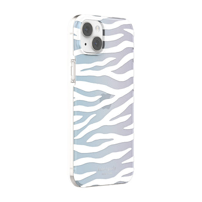 KSNY iPhone 14 Plus Protective Hardshell White Zebra Iridescent