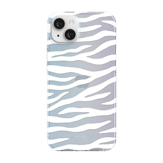 KSNY iPhone 14 Plus Protective Hardshell White Zebra Iridescent