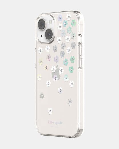 KSNY iPhone 14 Protective Hardshell Scattered Flowers