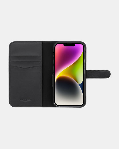 Coach iPhone 14 Folio  Black Folio Signature C Black