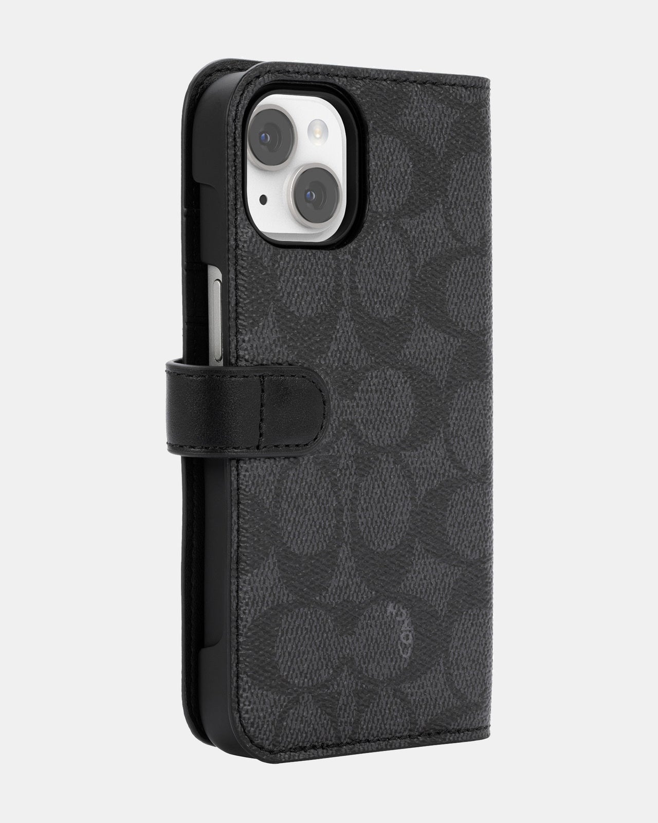 Coach iPhone 14 Folio  Black Folio Signature C Black