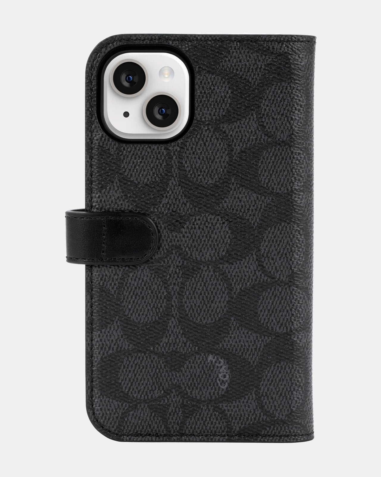 Coach iPhone 14 Folio  Black Folio Signature C Black