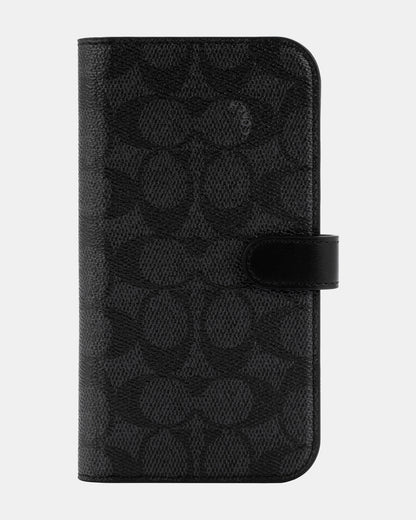 Coach iPhone 14 Pro Max Folio Folio Signature C Black
