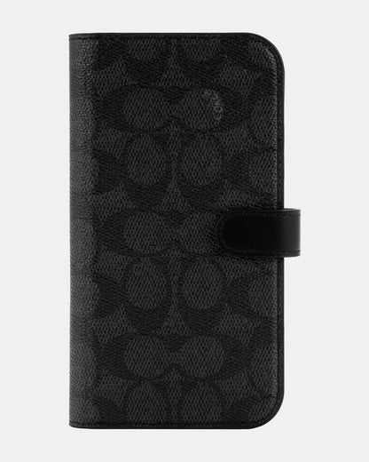Coach iPhone 14 Pro Max Folio Folio Signature C Black