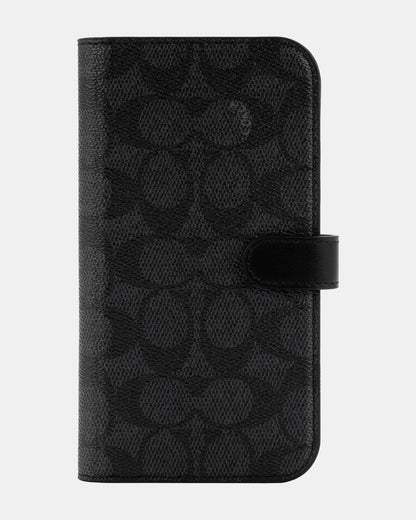 Coach iPhone 14 Pro Max Folio Folio Signature C Black