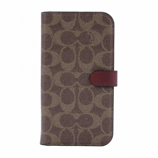 Coach iPhone 14 Plus Folio Folio Signature C Tan