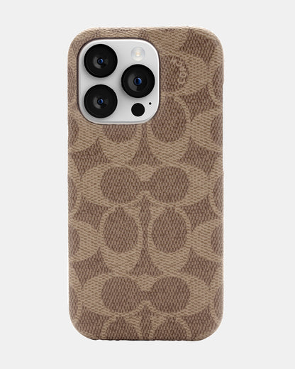 Coach iPhone 14 Pro Slim Wrap Slim Wrap Signature C Tan