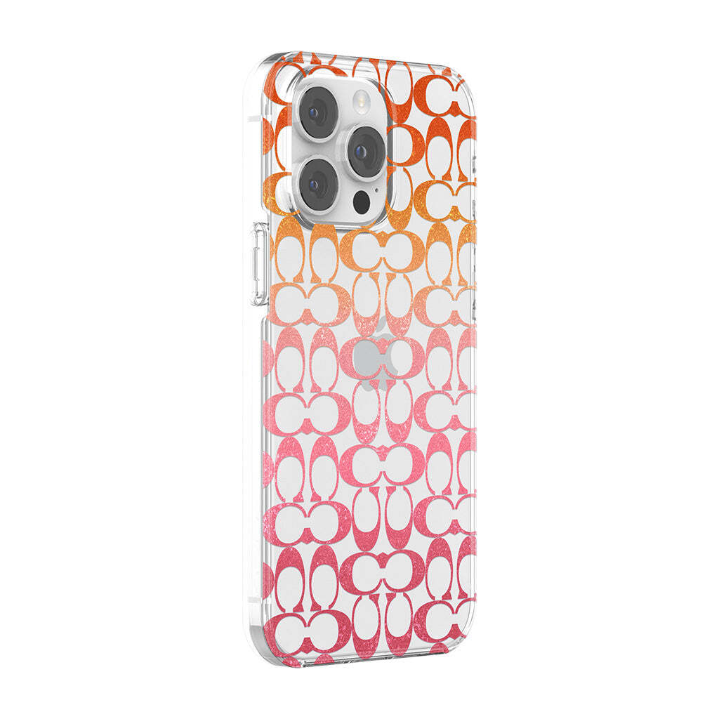 Coach iPhone 14 Pro Max Protective Signature C Pink