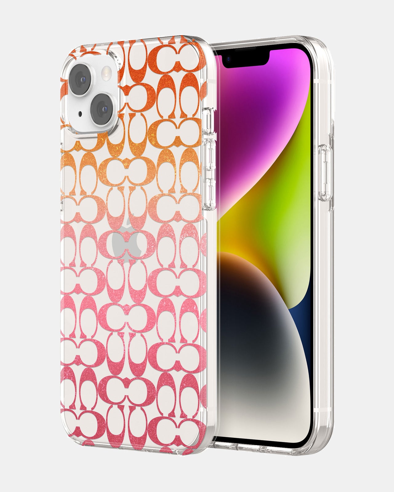 Coach iPhone 14 Plus Protectiv Protective Signature C Pink