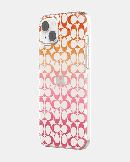 Coach iPhone 14 Plus Protectiv Protective Signature C Pink