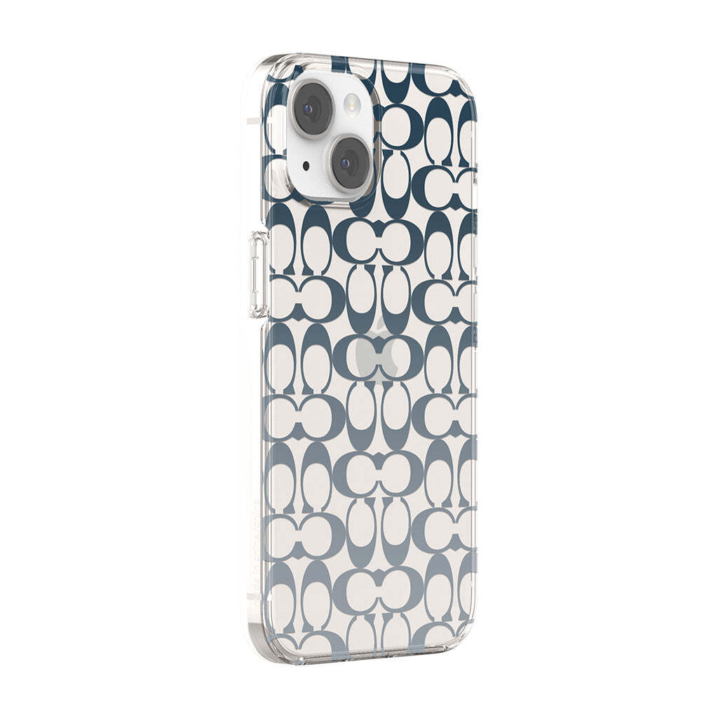 Coach iPhone 14 Protective Protective Signature C Blue