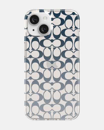 Coach iPhone 14 Protective Protective Signature C Blue