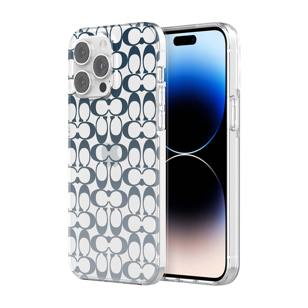 Coach iPhone 14 Pro Max Protective Signature C Blue