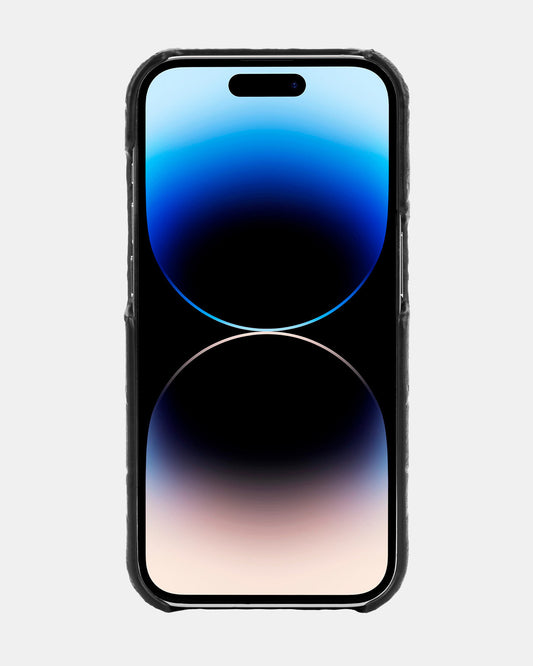 Coach iPhone 14 Pro Leather Slim Wrap Black Emboss