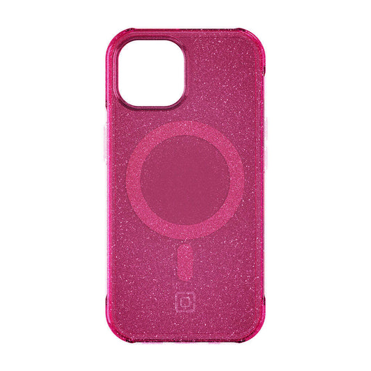 Incipio Forme Protective MagSafe phone case for iPhone 15 Pop Pink Glitter