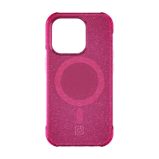 Incipio Forme Protective MagSafe phone case for iPhone 15 Pro Pop Pink Glitter