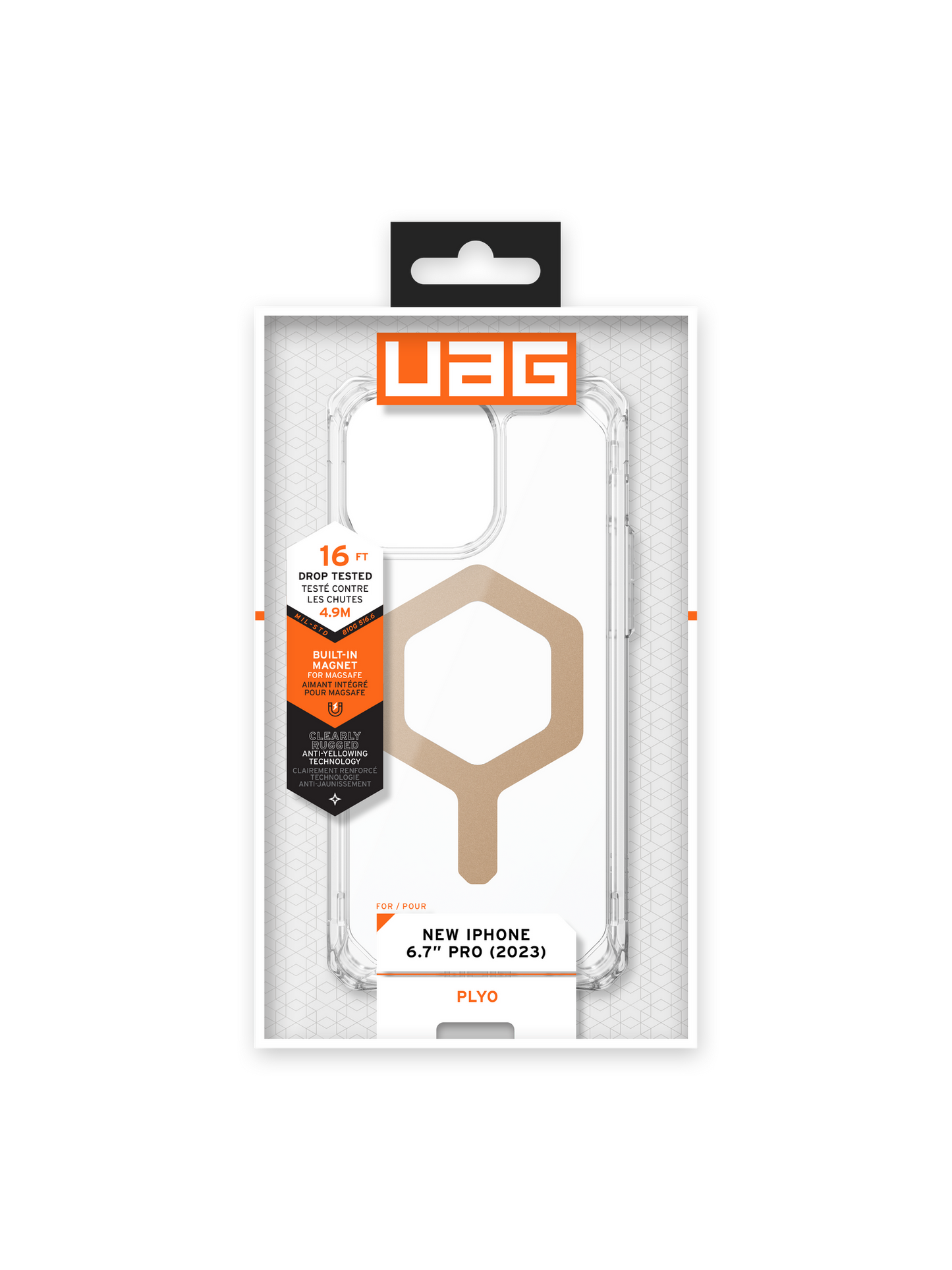 UAG phone case for iPhone 15 Pro Max Plyo Magsafe Ice / Gold