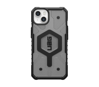 UAG phone case for iPhone 15 Clear Pathfinder Magsafe Ash